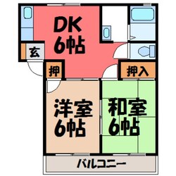 宇都宮駅 バス20分  川田入口下車：停歩8分 2階の物件間取画像